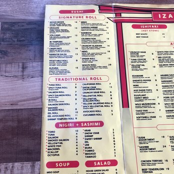 Moshi Moshi - 1/4 of the menu - Sushi Bars Near Me - Miami Beach, Florida
