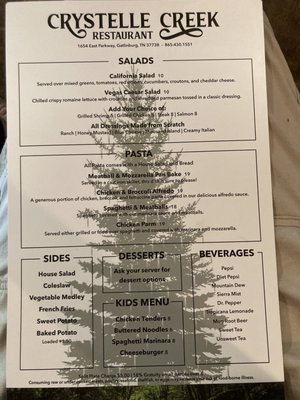 Menu photo 4 Crystelle Creek Gatlinburg, TN Menu photo 4 Crystelle Creek Gatlinburg, TN