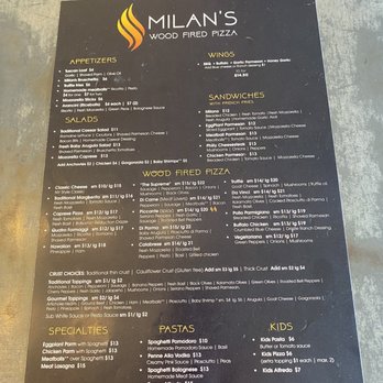 Milan’s Wood Fired Pizza - Menu June 2023 - Pizza Near Me - Hammond, Louisiana Milan’s Wood Fired Pizza - Menu June 2023 - Pizza Near Me - Hammond, Louisiana