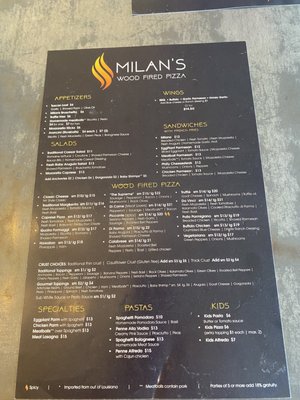 Menu photo 2 Milan’s Wood Fired Pizza Hammond, LA Menu photo 2 Milan’s Wood Fired Pizza Hammond, LA
