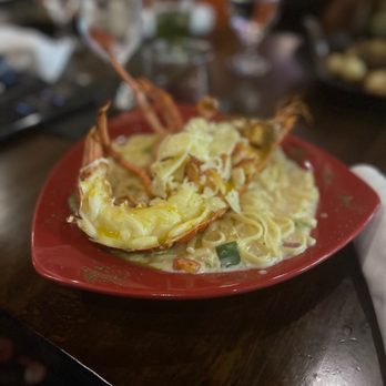 NK Restaurant - NK Alfredo pasta with whole lobster - Caribbean Near Me - East Meadow, New York