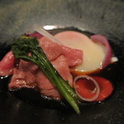 天空龍吟日本料理 - Wagyu ribeye sukiyaki with onsen tamago