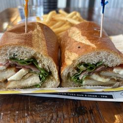 Nipotina - The Nad Sandwich - chicken cutlet, fresh mozzarella, prosciutto, arugula and Mike's hot honey. Good flavor combos and portion