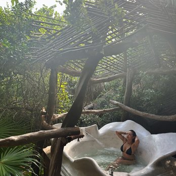 Azulik - Our hot tub outside our room - Hotels Near Me - Tulum, ROO