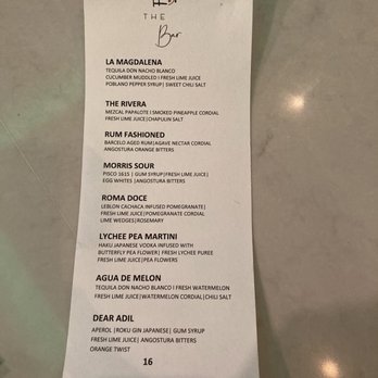 Frida Midtown - Drink menu - Mexican Near Me - New York, New York