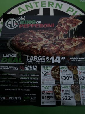 Menu photo 8 Green Lantern Pizza Clinton Township, MI