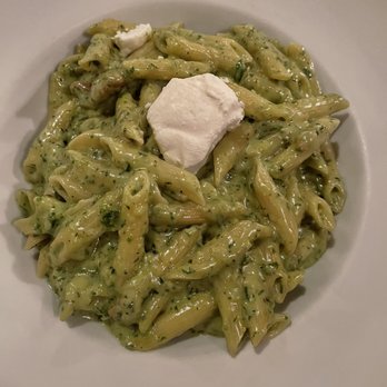 Grappa '72 Ristorante - Pasta al Pesto - walnut spinach pesto with spicy goat cheese (not spicy at all - extremely rich & flavorful!) - Italian Near Me - Albany, New York Grappa '72 Ristorante - Pasta al Pesto - walnut spinach pesto with spicy goat cheese (not spicy at all - extremely rich & flavorful!) - Italian Near Me - Albany, New York