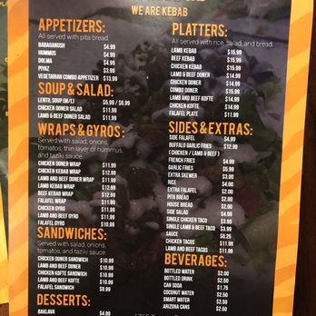Mr. Kebab - Menu - Turkish Near Me - Union City, California