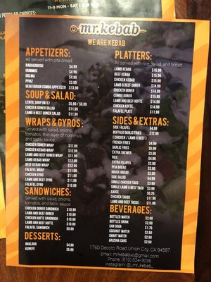 Menu photo 6 Mr. Kebab Union City, CA