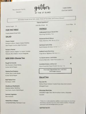 Menu photo 1 Gather At The St Elmo Chautauqua, NY