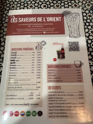 Menu photo 1 Les Saveurs de l'Orient Paris, 75