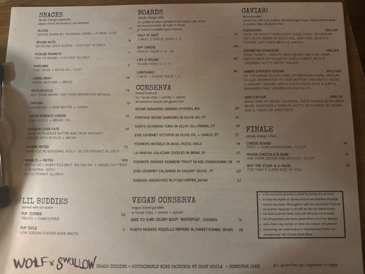 Menu photo 3 Wolf ‘n’ Swallow Albuquerque, NM