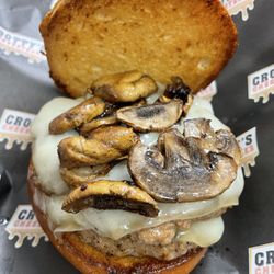 Crotty’s Cheesesteaks - Mushroom Swiss Steak Burger