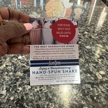 Silver Diner - Free milkshake - New American Near Me - Waldorf, Maryland