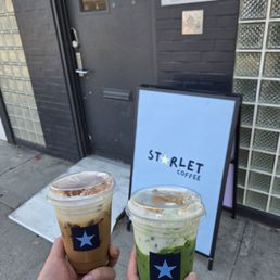 einspanner espresso latte w/ oat milk & banana pudding matcha latte w/ oat milk! einspanner espresso latte w/ oat milk & banana pudding matcha latte w/ oat milk!