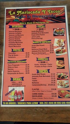 Menu photo 4 La Mariscada Y Tacos Perryton, TX Menu photo 4 La Mariscada Y Tacos Perryton, TX