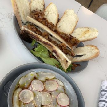 First Mile Kitchen - Bone marrow and scallop crudo - New American Near Me - Wichita, Kansas