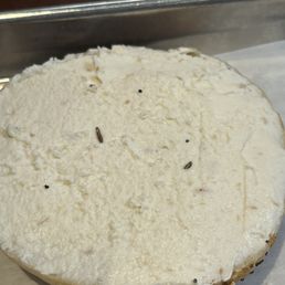 Everything bagel with smoked salmon cream cheese spread