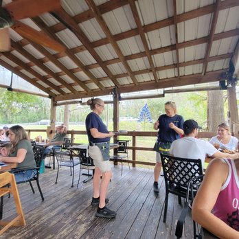 Stumpknockers On The River - One of the outdoor dining sections - Seafood Near Me - Dunnellon, Florida Stumpknockers On The River - One of the outdoor dining sections - Seafood Near Me - Dunnellon, Florida