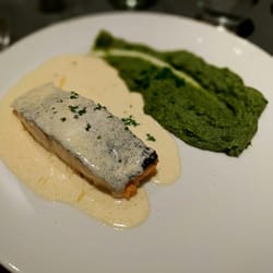 Le George - Saumon et purée de légumes verts