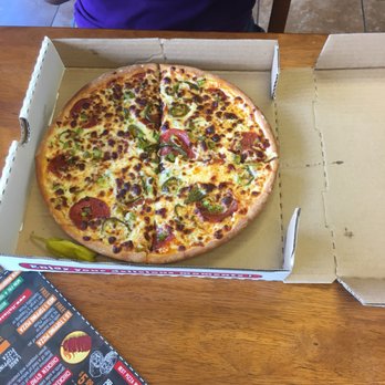 Italian Express Pizzeria - Pepperoni, bell pepper, jalapeño pepper pizza 10" - Pizza Near Me - Houston, Texas Italian Express Pizzeria - Pepperoni, bell pepper, jalapeño pepper pizza 10" - Pizza Near Me - Houston, Texas