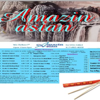 Amazin Asian - the menu for the event - Asian Fusion Near Me - Springfield, Missouri Amazin Asian - the menu for the event - Asian Fusion Near Me - Springfield, Missouri
