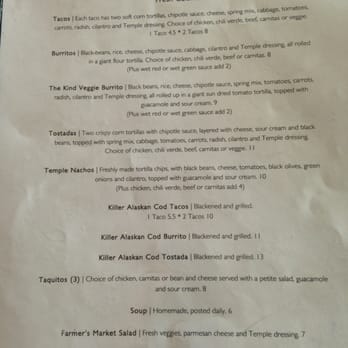 Taco Temple - The menu - Mexican Near Me - Morro Bay, California Taco Temple - The menu - Mexican Near Me - Morro Bay, California