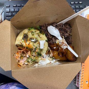 Estrellita’s Snacks - Pupusa casamiento rice and plantains - Food Stands Near Me - San Francisco, California Estrellita’s Snacks - Pupusa casamiento rice and plantains - Food Stands Near Me - San Francisco, California