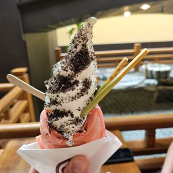 Uji Time Dessert - yuzu soft serve in a mochi taiyaki cone - Desserts Near Me - San Francisco, California Uji Time Dessert - yuzu soft serve in a mochi taiyaki cone - Desserts Near Me - San Francisco, California