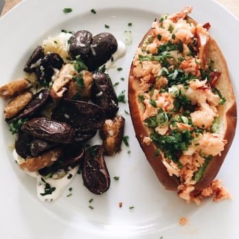 American Beech - Lobster roll with fries // @cosgrome - Hotels Near Me - Greenport, New York