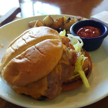 Elements Restaurant - burger with ham and cheese. medium rare. AMAZING! perfect amount of juiciness, and the cheese was fully melted - Breakfast & Brunch Near Me - Vancouver, Washington Elements Restaurant - burger with ham and cheese. medium rare. AMAZING! perfect amount of juiciness, and the cheese was fully melted - Breakfast & Brunch Near Me - Vancouver, Washington
