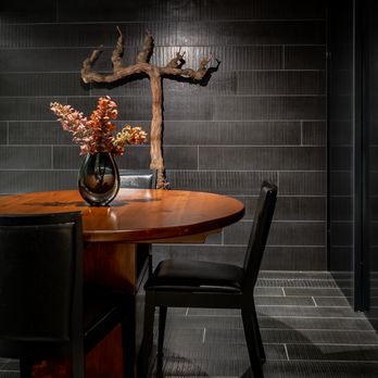 Architessa - Vienna - Black tile wine cellar - Kitchen & Bath Near Me - Vienna, Virginia