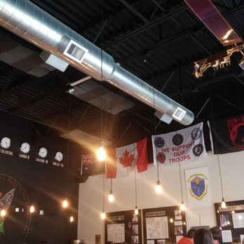 Launch Pad Brewery - Models of satellites and rockets on loan from Wings over the Rockies museum. - Breweries Near Me - Aurora, Colorado Launch Pad Brewery - Models of satellites and rockets on loan from Wings over the Rockies museum. - Breweries Near Me - Aurora, Colorado