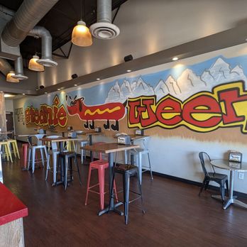 The Steamie Weenie - Got to love the artwork on the walls, plus ample seating. - Hot Dogs Near Me - Henderson, Nevada