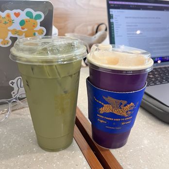 Smoking Tiger Coffee Lab - jeju matcha latte, tiger latte - Coffee & Tea Near Me - Gardena, California