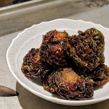 Angler - Brussel sprouts $12. Not as crispy as I'd prefer but they were good all the same - Seafood Near Me - San Francisco, California Angler - Brussel sprouts $12. Not as crispy as I'd prefer but they were good all the same - Seafood Near Me - San Francisco, California