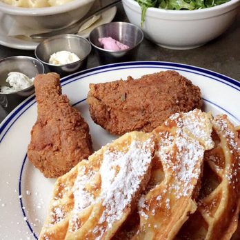 Sweet Chick - Classic chicken and waffles, mac and cheese and an arugula salad - Southern Near Me - New York, New York