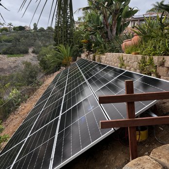 Zero Home Construction - La Costa 
Ground Mount Installation using Large Platform Commercial Solar panels to reduce cost and maximize ROI - General Contractors Near Me - San Diego , California