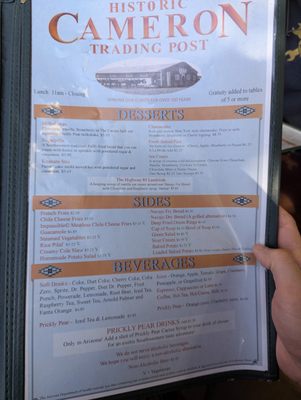 Menu photo 2 Cameron Trading Post Cameron, AZ