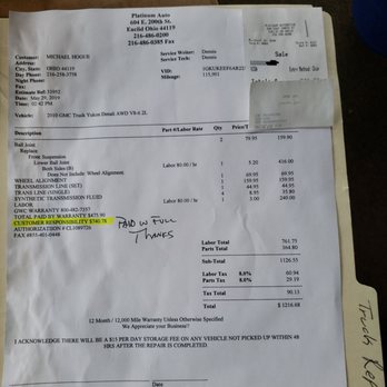 Action Motors - Bill for what was covered and my obligation. Ball joints and transmission lines - Used Car Dealers Near Me - Painesville, Ohio Action Motors - Bill for what was covered and my obligation. Ball joints and transmission lines - Used Car Dealers Near Me - Painesville, Ohio