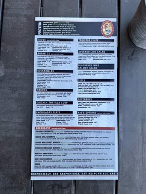 Menu photo 1 La Sirena Grill Laguna Beach, CA