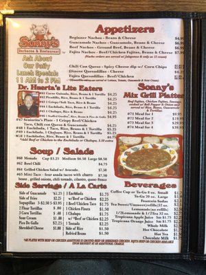Menu photo 3 Sonny's Barbacoa & Restaurant Corpus Christi, TX Menu photo 3 Sonny's Barbacoa & Restaurant Corpus Christi, TX