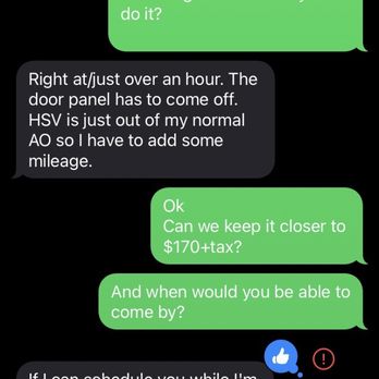 A-Team Mobile Mechanix - Text msgs between me and A-Team Mobile Mechanix - Auto Repair Near Me