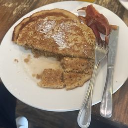 Stack of Pancakes with fresh squeezed orange juice Stack of Pancakes with fresh squeezed orange juice