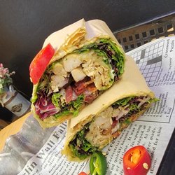 Fiddle's Coffee House & Juice Bar - Spicy Maria Wrap  This is the picture online of the Spicy Maria Wrap and this is exactly how my first order was received which was divine.