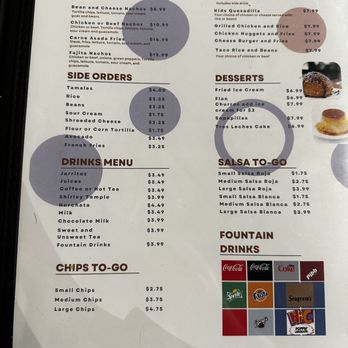 EL Mexsal - Menu - Mexican Near Me - Virginia Beach, Virginia