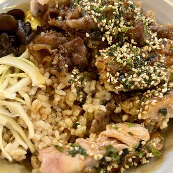 Ginza Don - Teriyaki Chicken and Thinly Sliced Beef Donburi - Japanese Near Me - New York, New York Ginza Don - Teriyaki Chicken and Thinly Sliced Beef Donburi - Japanese Near Me - New York, New York