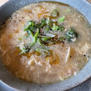 Mile High Cafe - Bowl of Chicken Dumpling Soup ($22)...truly awesome! - Asian Fusion Near Me - Idyllwild, California