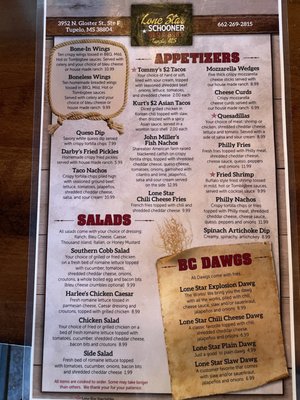 Menu photo 2 Lonestar Schooner Bar and Grill Tupelo, MS