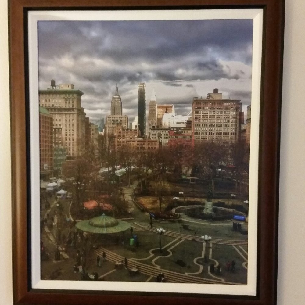 KH Art & Framing - Photo on canvas of Union Square, NYC sold by the photographer in Union Square. Nice job stretching the canvas and great frame! - Framing Near Me - Arlington, Virginia KH Art & Framing - Photo on canvas of Union Square, NYC sold by the photographer in Union Square. Nice job stretching the canvas and great frame! - Framing Near Me - Arlington, Virginia